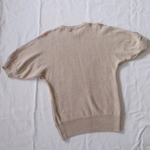 Sweet 80s floral intarsia sequined longline sweater‎ - Picture 7 of 8